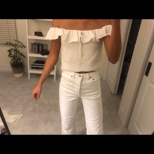 White off the shoulder top
